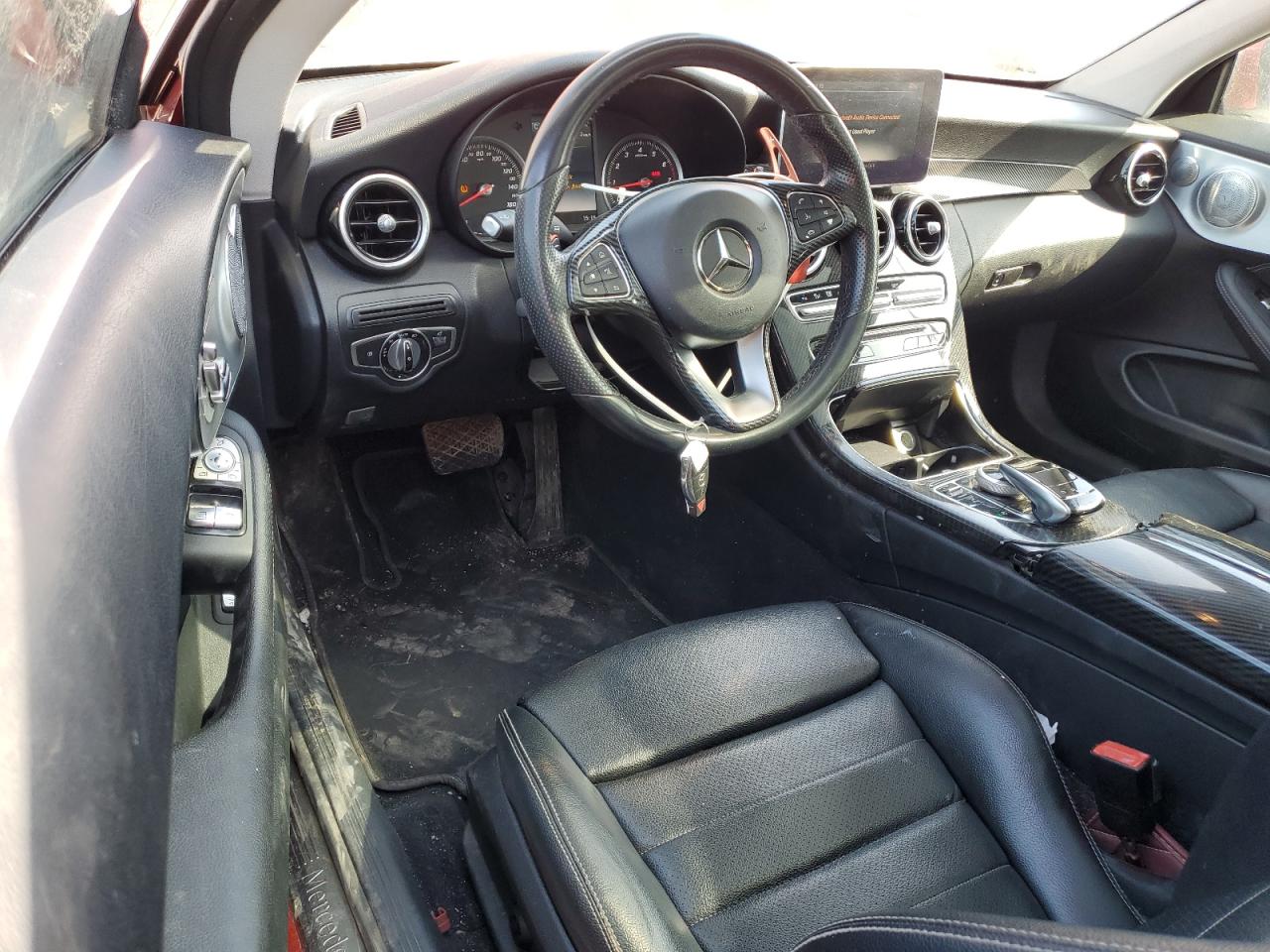 2017 Mercedes-Benz C-klasse VIN WDDWJ4KB3HF338651 Copart auction photo, front end damage thumbnail 8