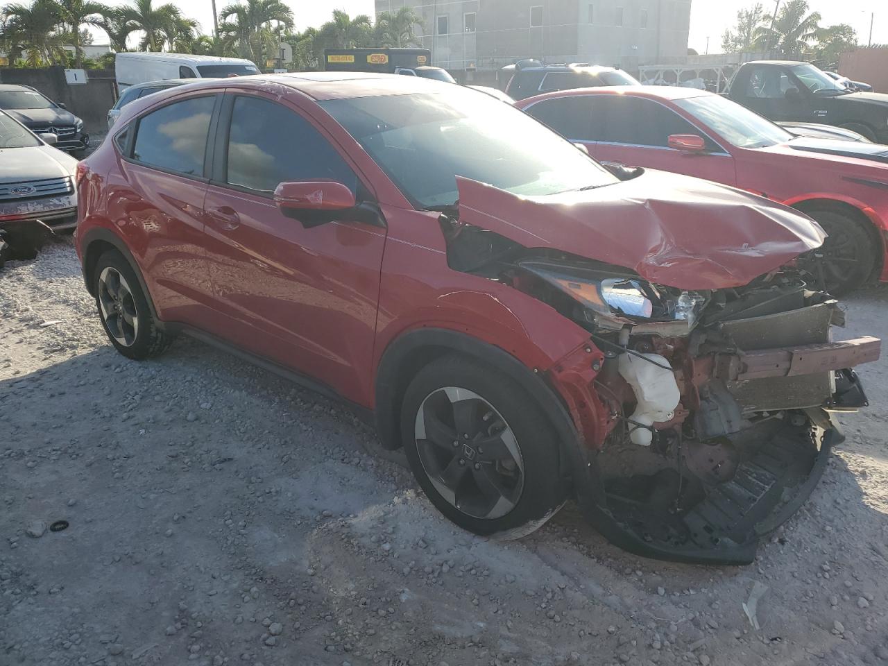 2018 Honda HR-V VIN 3CZRU5H58JG704849 Copart auction photo, front end damage thumbnail 4
