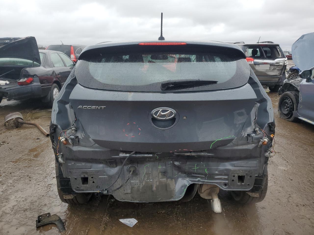 2013 Hyundai Accent VIN KMHCU5AE4DU093141 Copart auction photo, rear end damage thumbnail 6