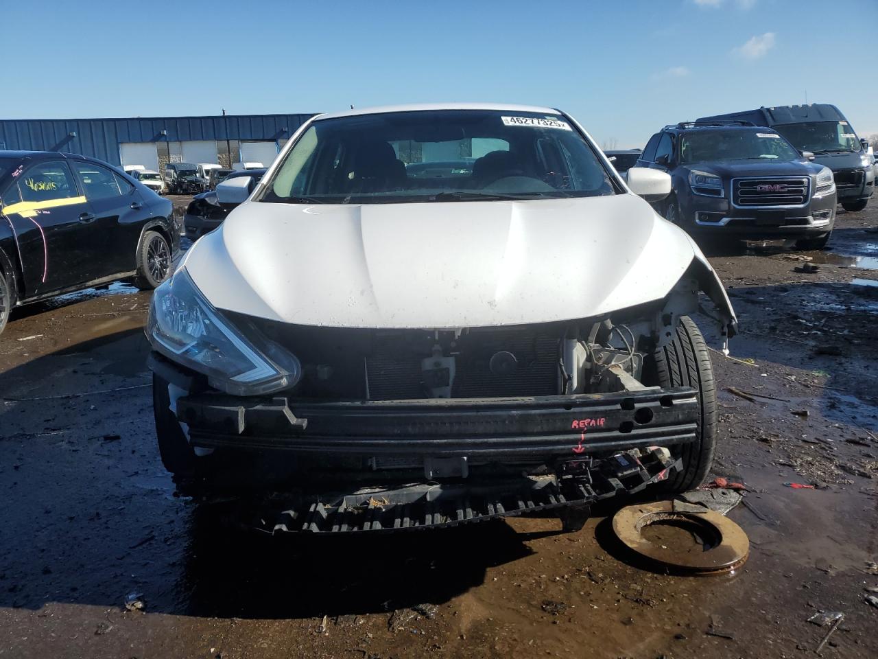 2019 Nissan Sentra VIN 3N1AB7AP4KY437501 Copart auction photo, front end damage thumbnail 5