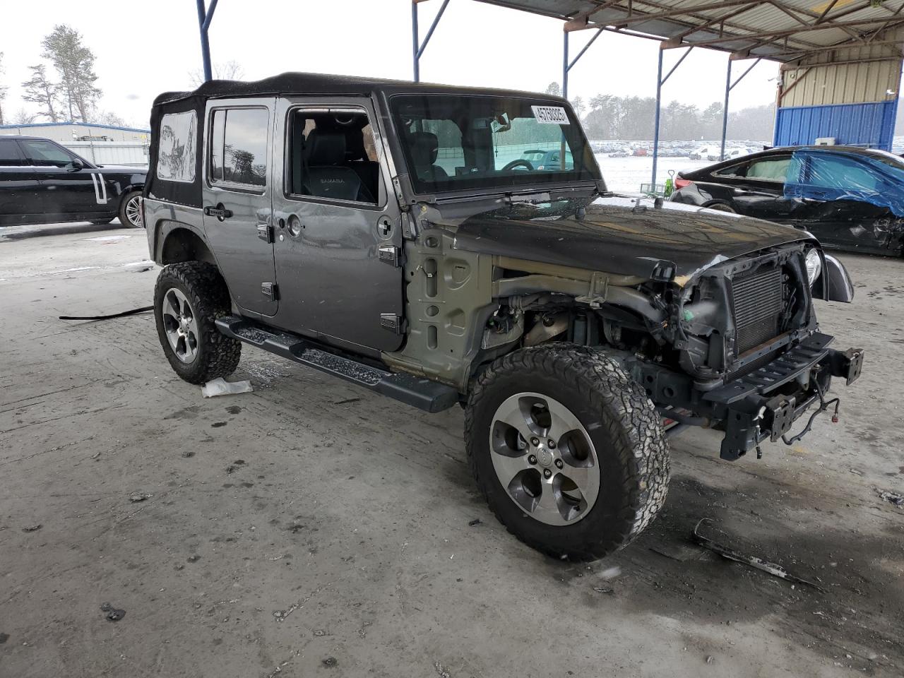 2017 Jeep Wrangler VIN 1C4BJWEG9HL691103 Copart auction photo, front end / side damage thumbnail 4