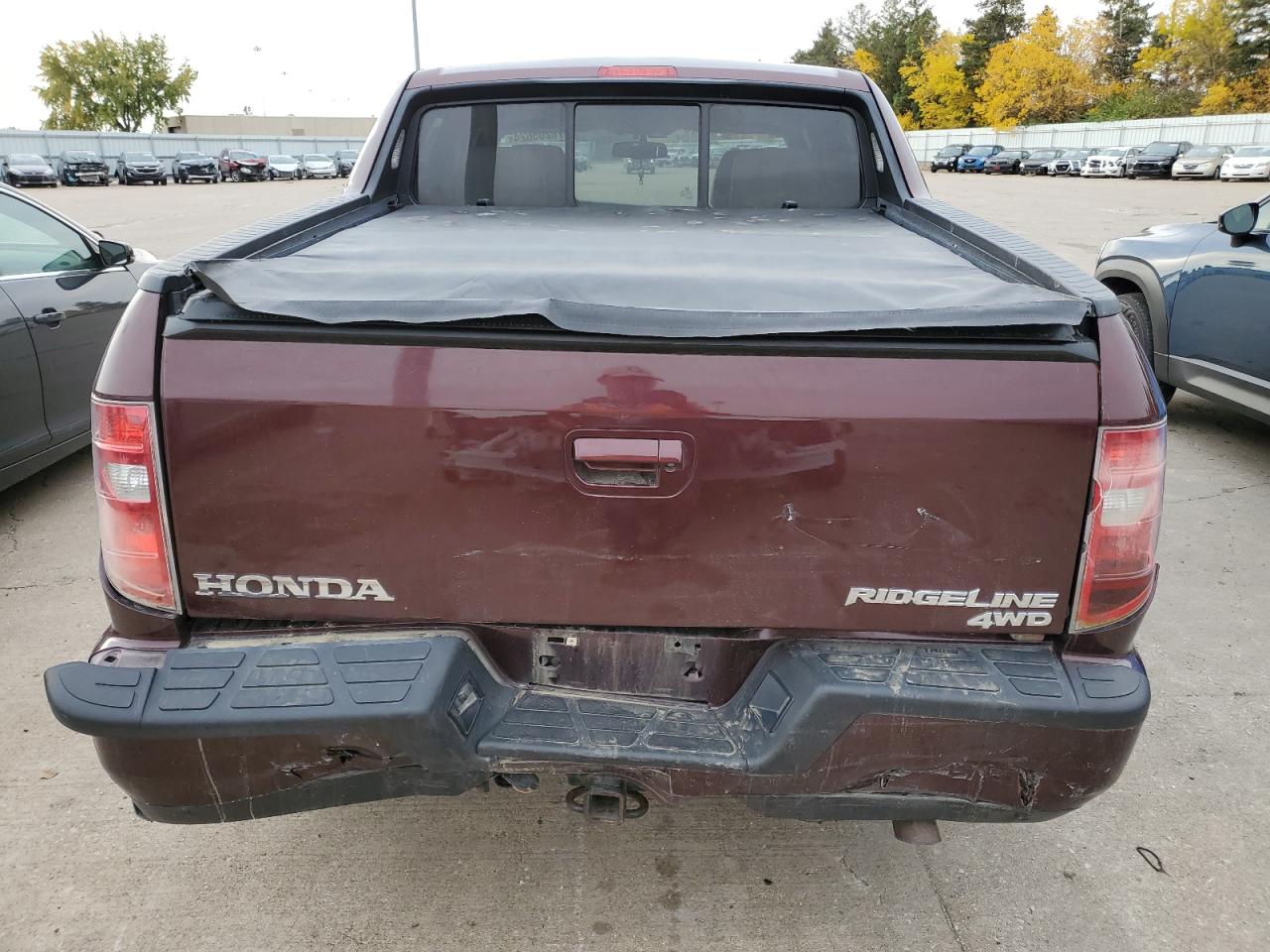 2013 Honda Ridgeline VIN 5FPYK1F58DB012661 Copart auction photo, rear end / minor dent/scratches damage thumbnail 6