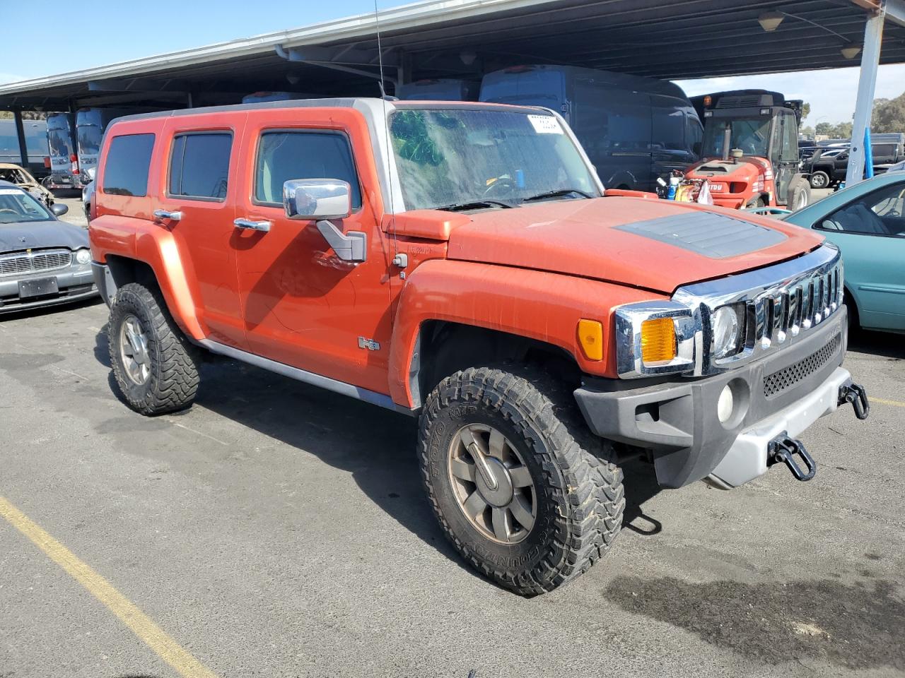 2009 Hummer H3 VIN 5GTEN13L998122107 Copart auction photo, undercarriage / rear end damage thumbnail 4
