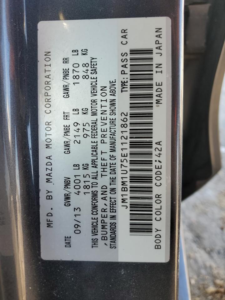 2014 Mazda 3 VIN JM1BM1U75E1121862 Copart auction photo, front end damage thumbnail 14