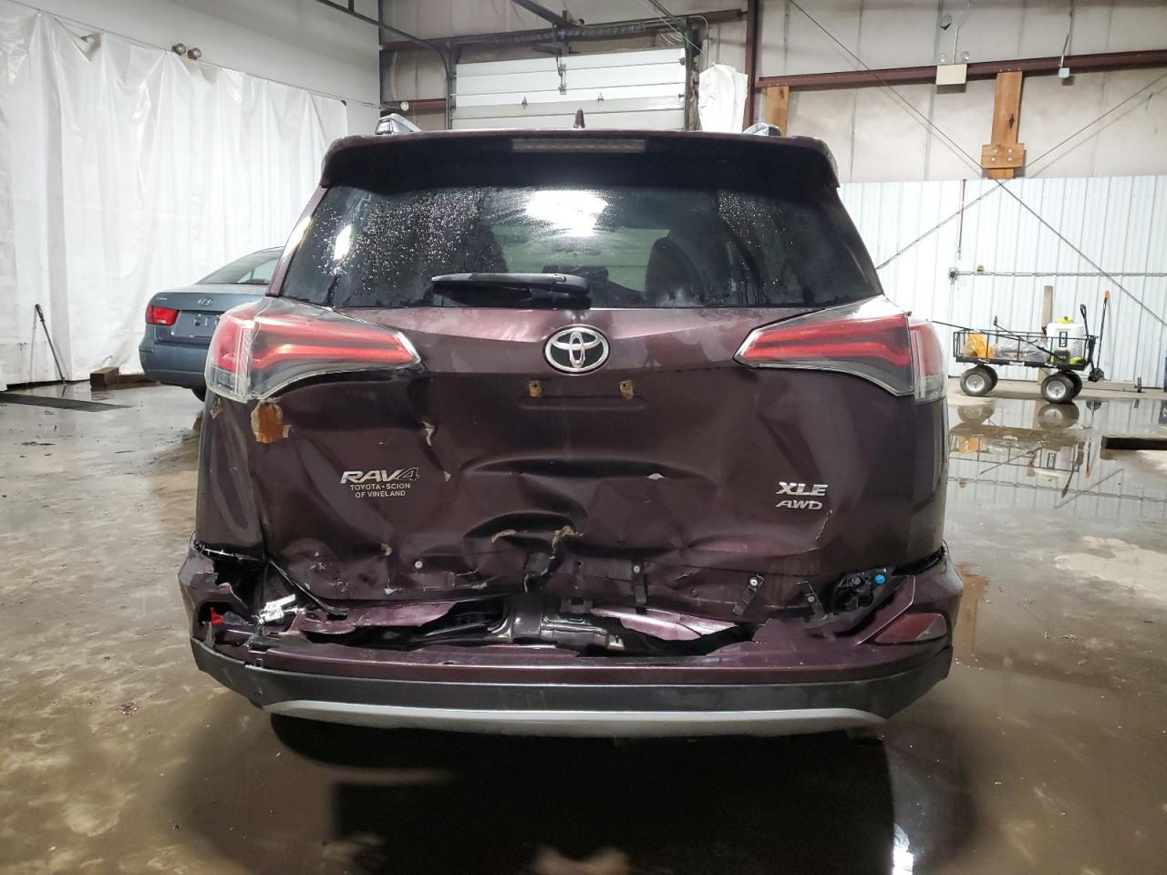 2017 Toyota RAV 4 VIN 2T3RFREV4HW603118 Copart auction photo, rear end / side damage thumbnail 6