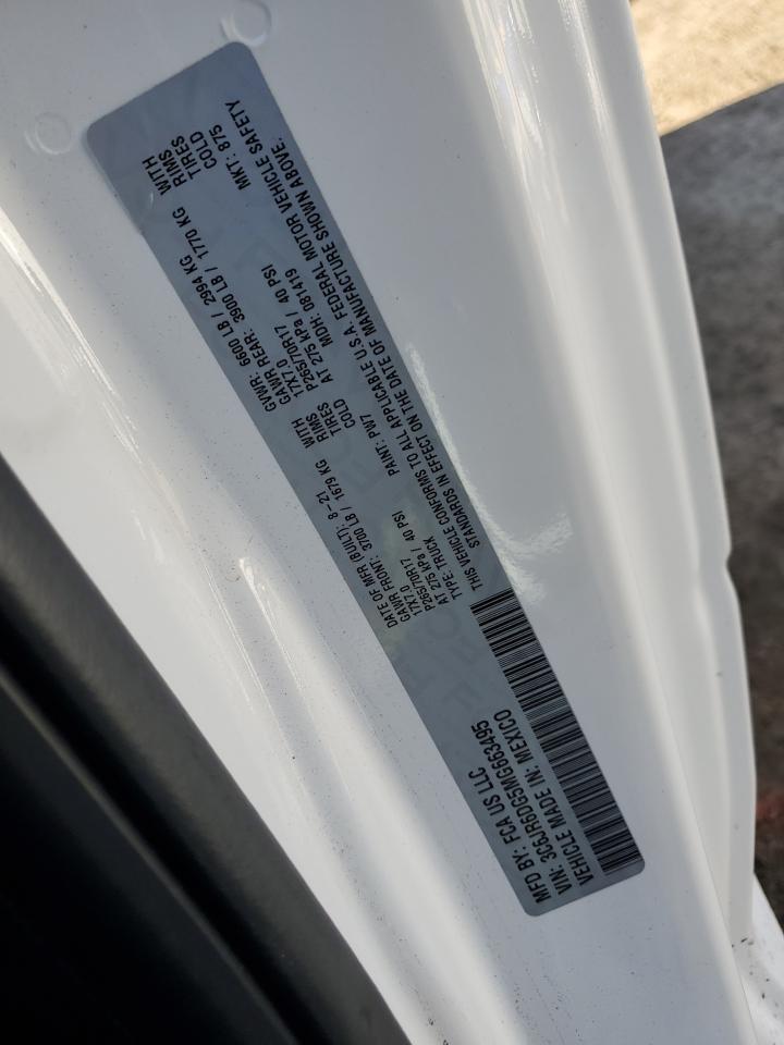2021 RAM 1500 VIN 3C6JR6DG5MG663495 Copart auction photo, front end damage thumbnail 12