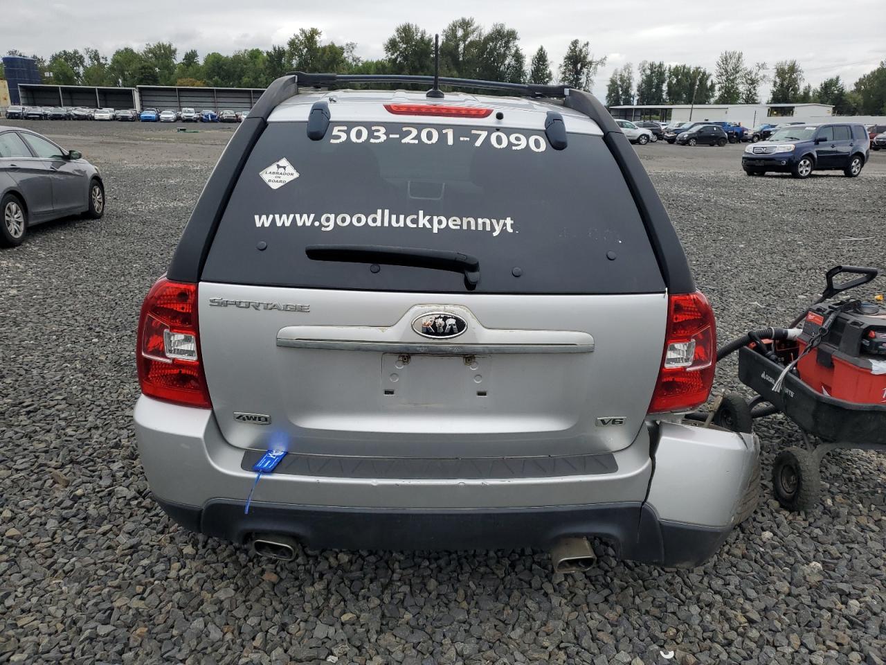 2010 KIA Sportage VIN KNDKGCA33A7714325 Copart auction photo, side / rear end damage thumbnail 6