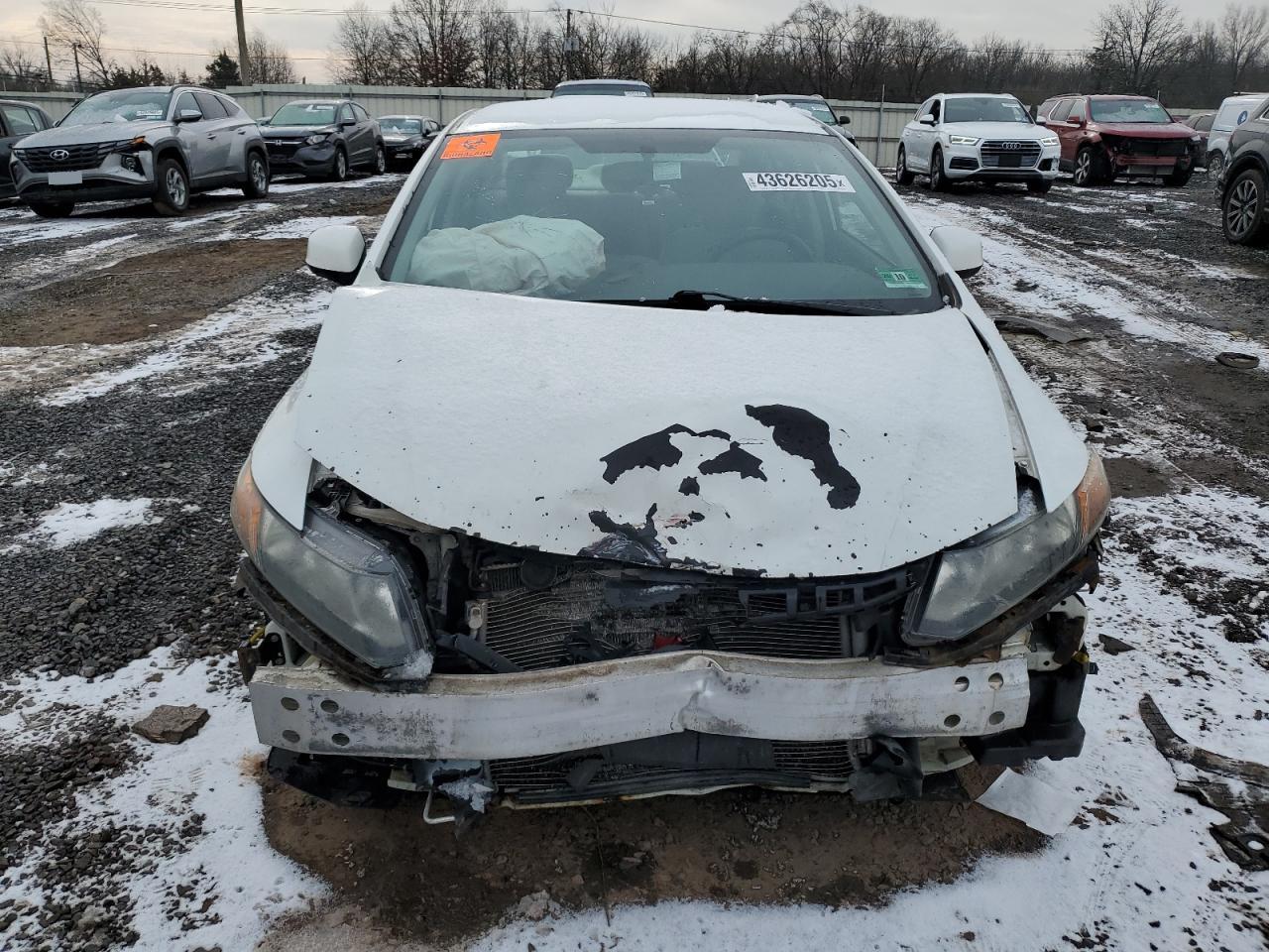2012 Honda Civic VIN 2HGFB2F56CH317513 Copart auction photo, front end damage thumbnail 5