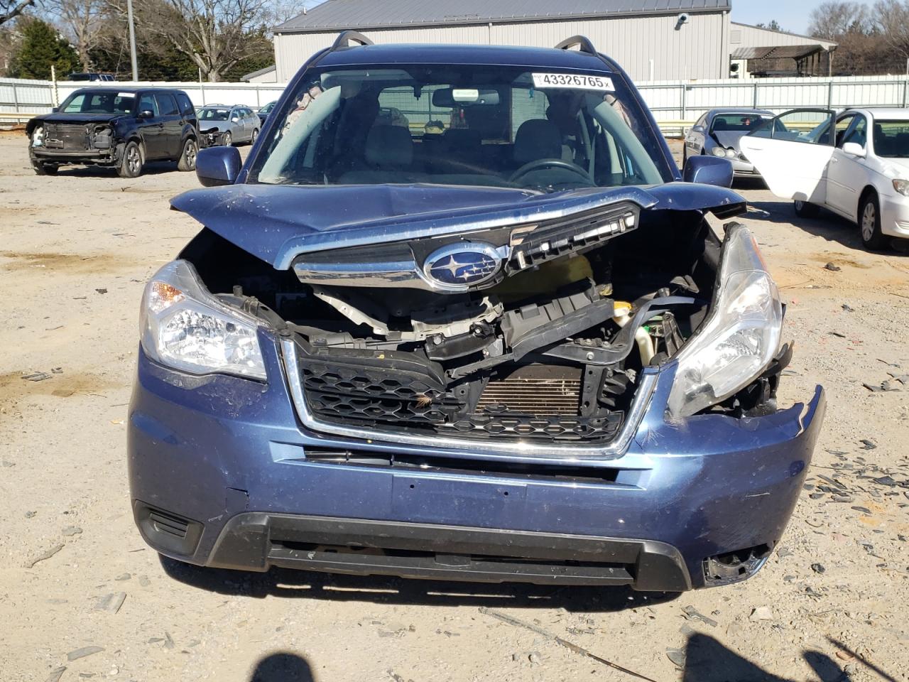 2016 Subaru Forester VIN JF2SJADC9GH417050 Copart auction photo, front end / side damage thumbnail 5