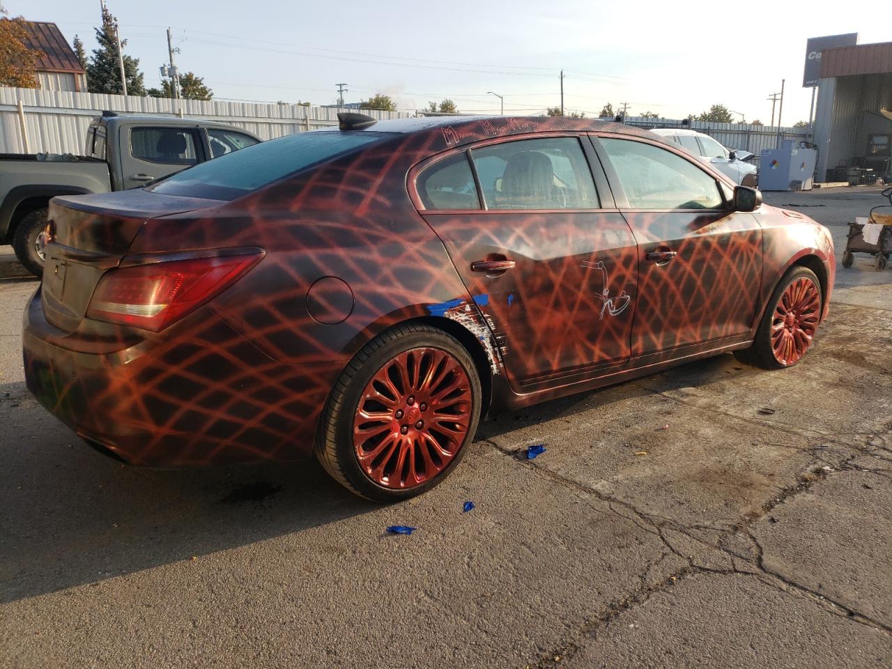 2016 Buick LaCrosse VIN 1G4GF5G36GF143631 Copart auction photo, side damage thumbnail 3