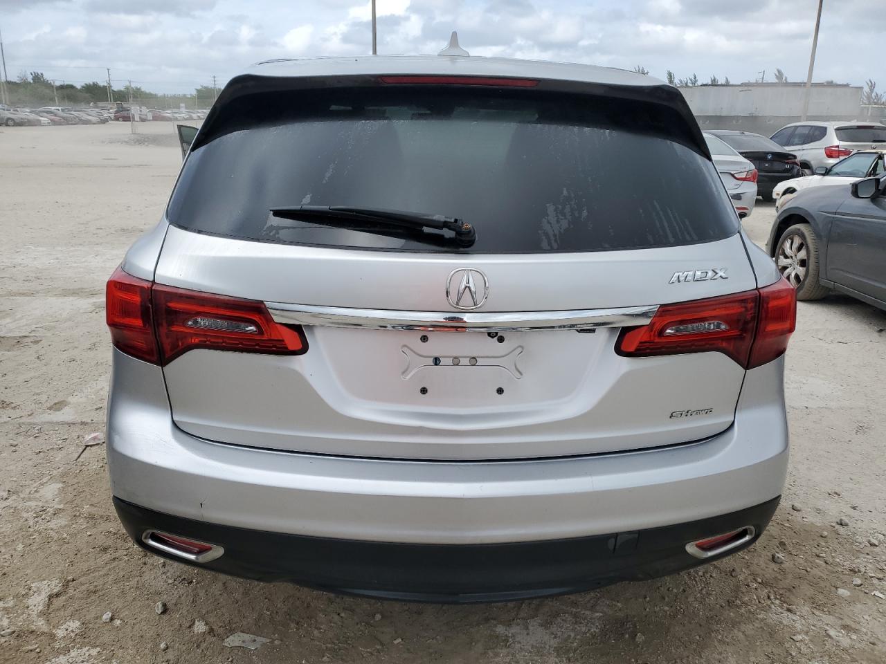2014 Acura MDX VIN 5FRYD4H42EB049293 Copart auction photo, mechanical / minor dent/scratches damage thumbnail 6