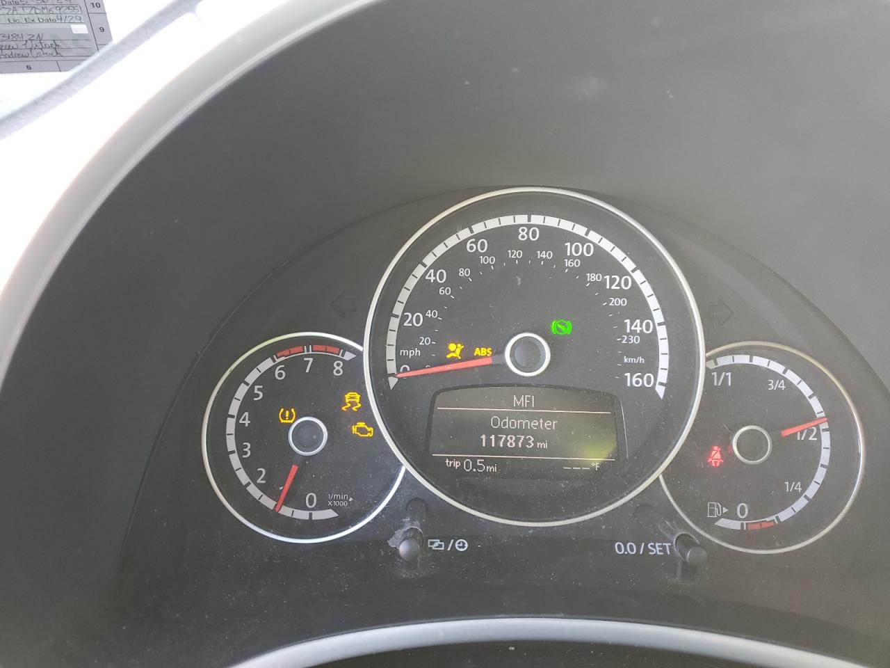 2013 Volkswagen Beetle VIN 3VWJP7AT7DM692551 Copart auction photo, front end damage thumbnail 9