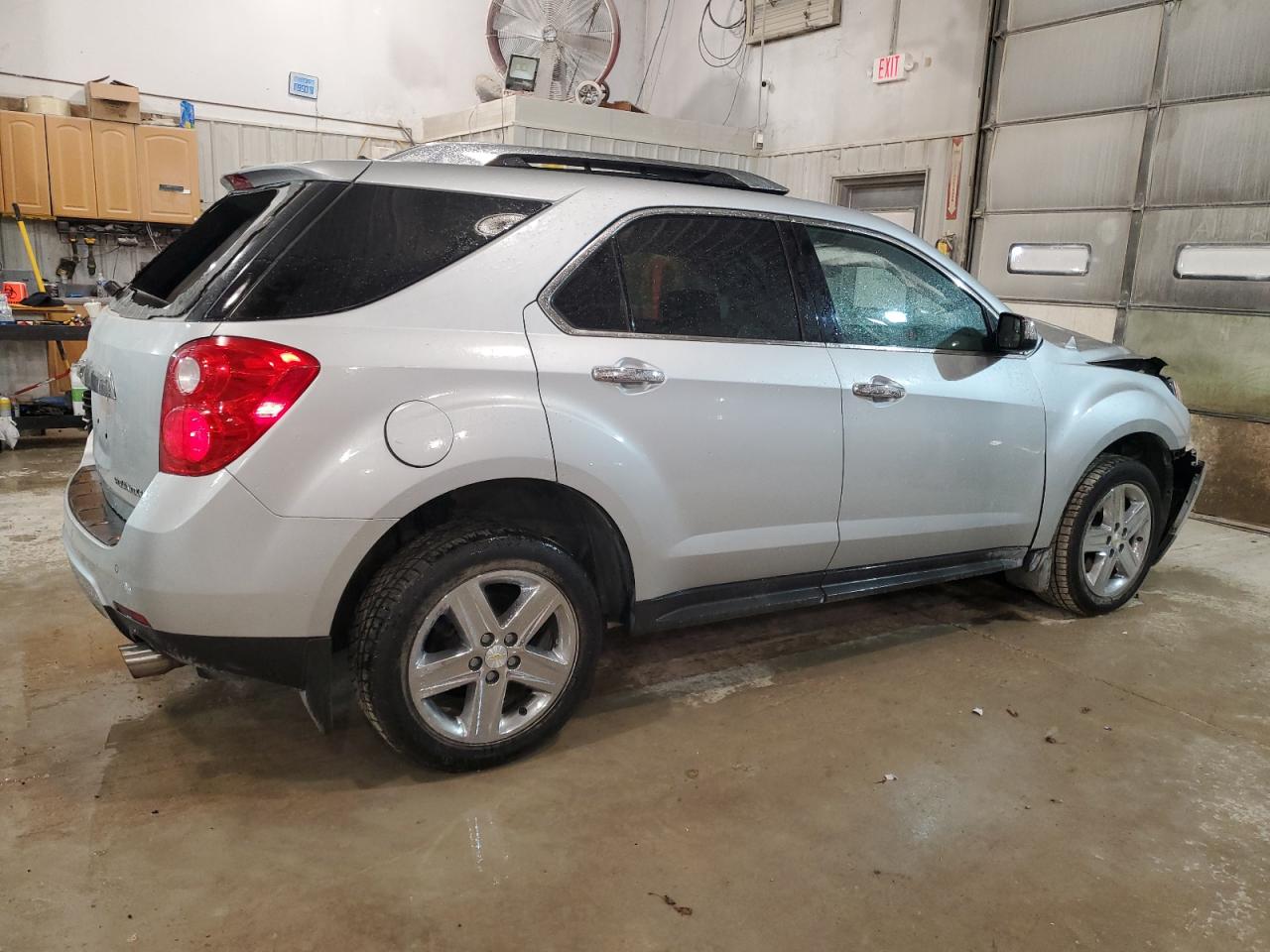 2014 Chevrolet Equinox VIN 2GNFLHE32E6219423 Copart auction photo, front end / top/roof damage thumbnail 3