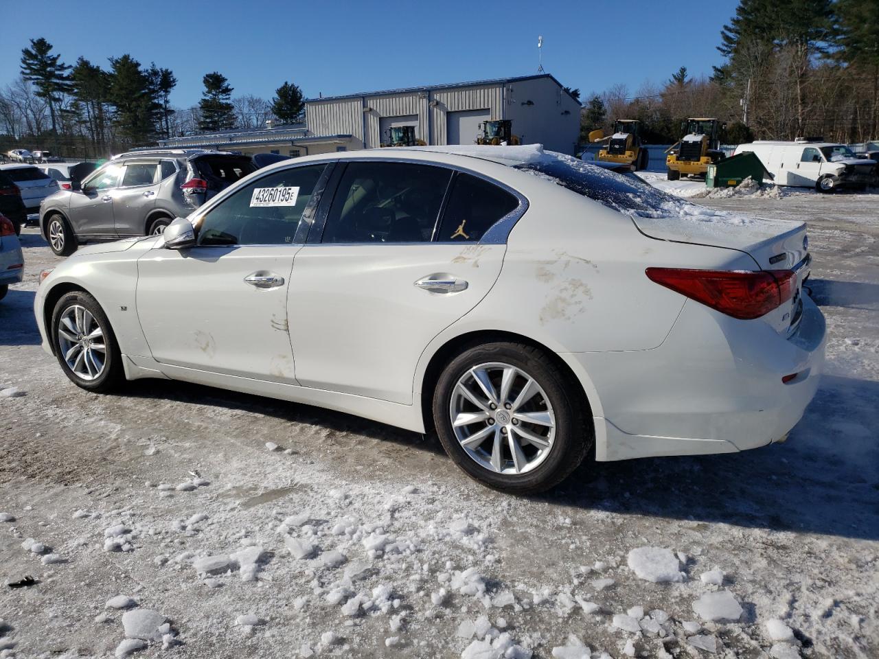 2015 Infiniti Q50 VIN JN1BV7AR6FM417451 Copart auction photo, side damage thumbnail 2