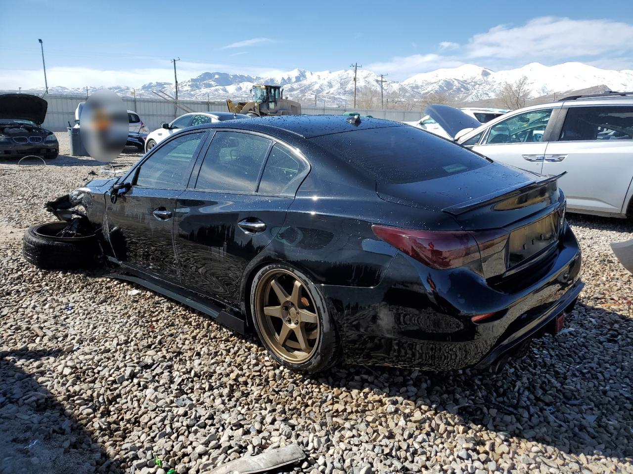 2015 Infiniti Q50 VIN JN1BV7AR3FM408416 Copart auction photo, front end damage thumbnail 2