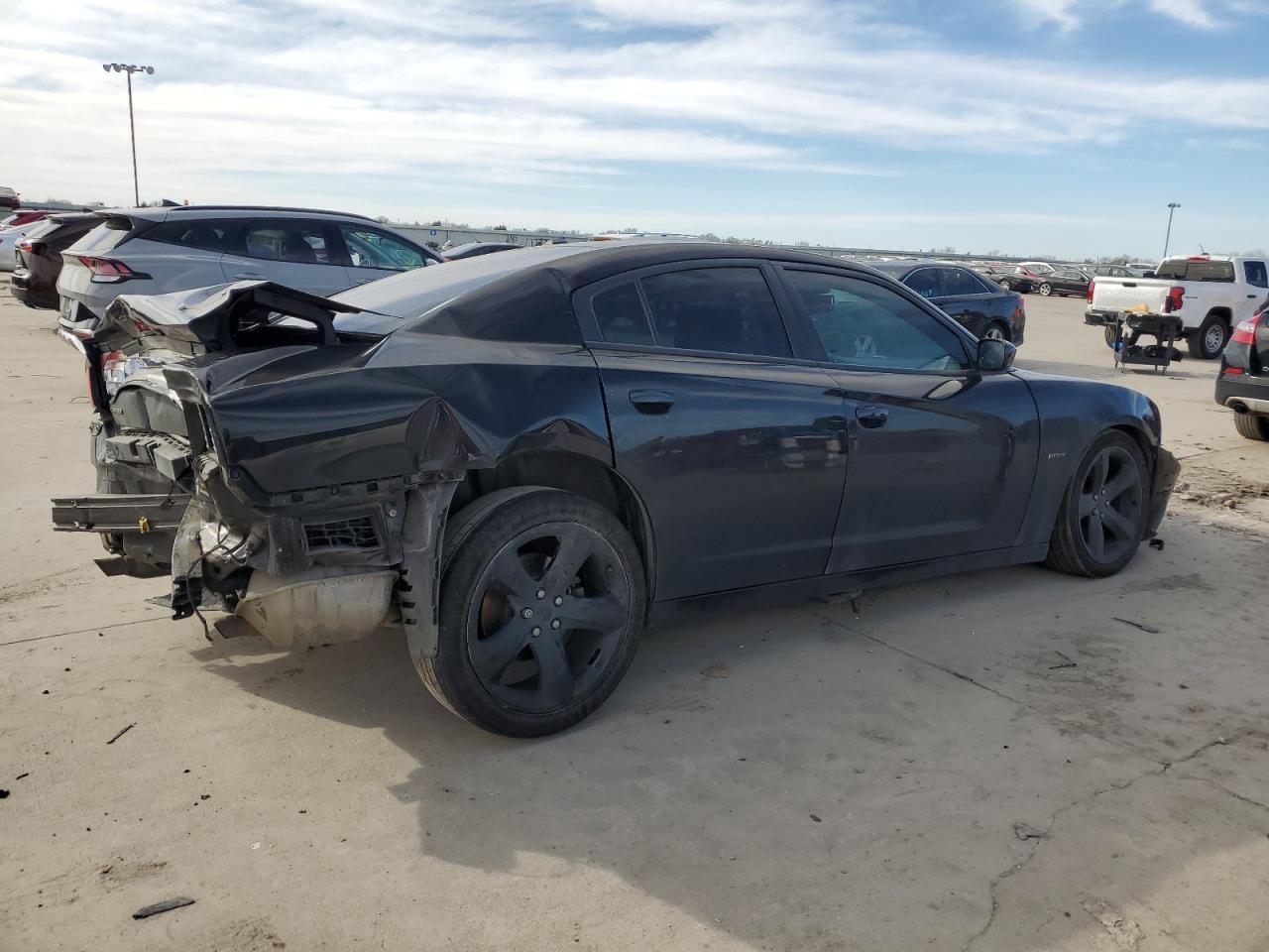2014 Dodge Charger VIN 2C3CDXCT7EH360292 Copart auction photo, all over damage thumbnail 3