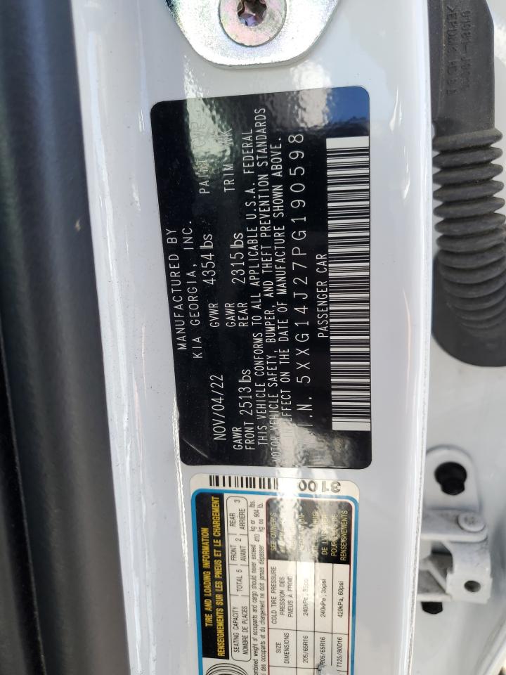 2023 KIA K5 VIN 5XXG14J27PG190598 Copart auction photo, rear end damage thumbnail 13