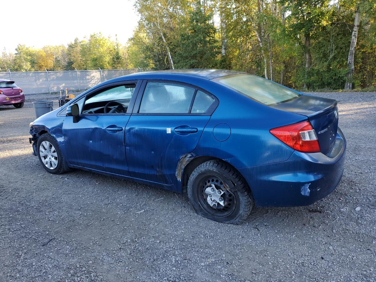 2012 Honda Civic VIN 2HGFB2F49CH029380 Copart auction photo, front end / side damage thumbnail 2