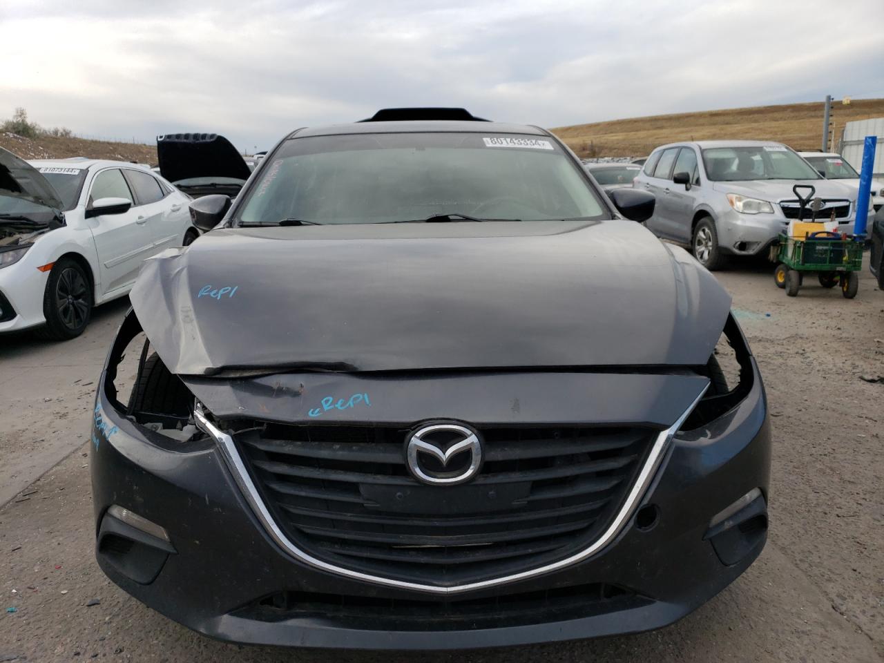 2014 Mazda 3 VIN JM1BM1M7XE1111263 Copart auction photo, front end / rear end damage thumbnail 5