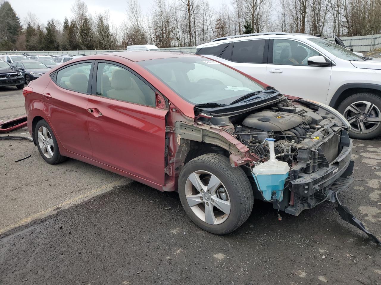 2013 Hyundai Elantra VIN 5NPDH4AE4DH307367 Copart auction photo, front end damage thumbnail 4
