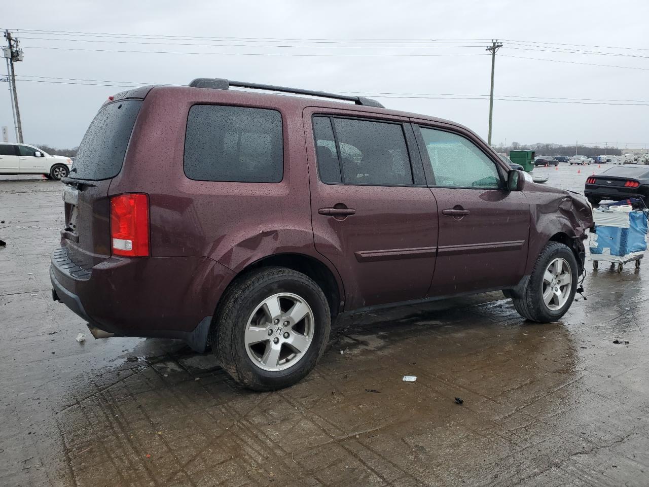 2010 Honda Pilot VIN 5FNYF3H59AB021936 Copart auction photo, front end damage thumbnail 3