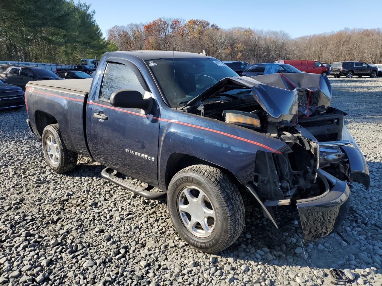 2008 Chevrolet Silverado VIN 1GCEK14X48Z185464 Copart auction photo, front end damage thumbnail 4