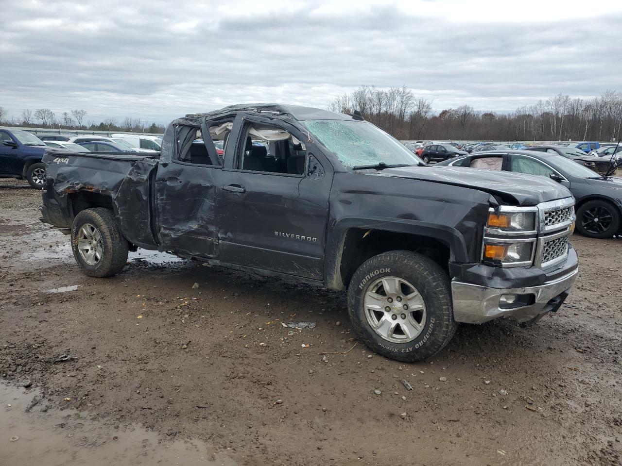 2015 Chevrolet Silverado VIN 1GCVKREHXFZ308459 Copart auction photo, rollover damage thumbnail 4