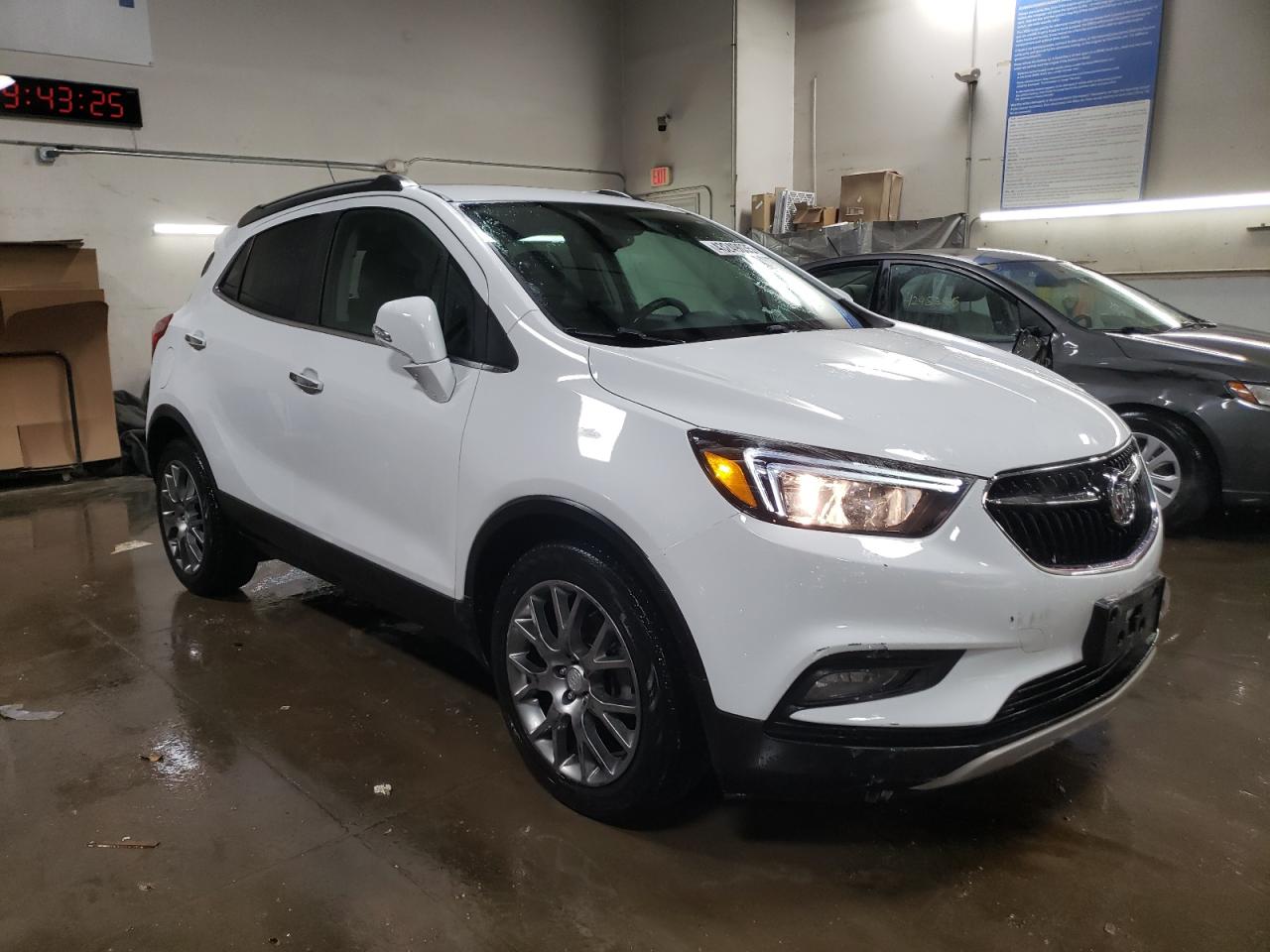 2018 Buick Encore VIN KL4CJ1SB1JB581863 Copart auction photo, side / front end damage thumbnail 4