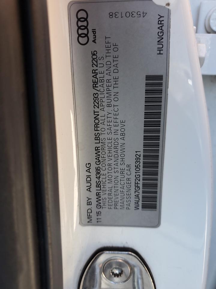 2016 Audi A3 VIN WAUA7GFF2G1053921 Copart auction photo, rear end damage thumbnail 12