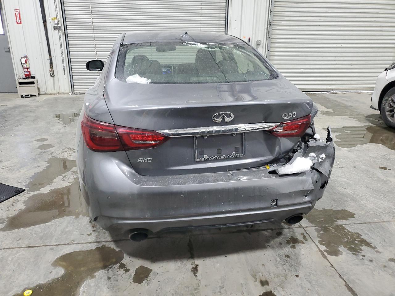 2018 Infiniti Q50 VIN JN1EV7AR0JM433988 Copart auction photo, rear end damage thumbnail 6