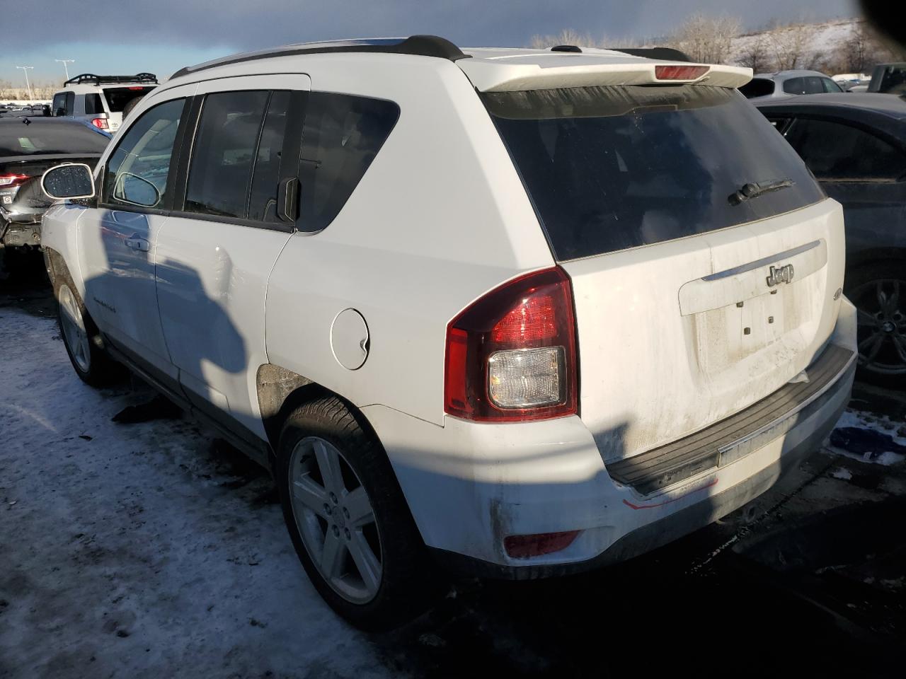 2014 Jeep Compass VIN 1C4NJCEA8ED814239 Copart auction photo, front end / side damage thumbnail 2