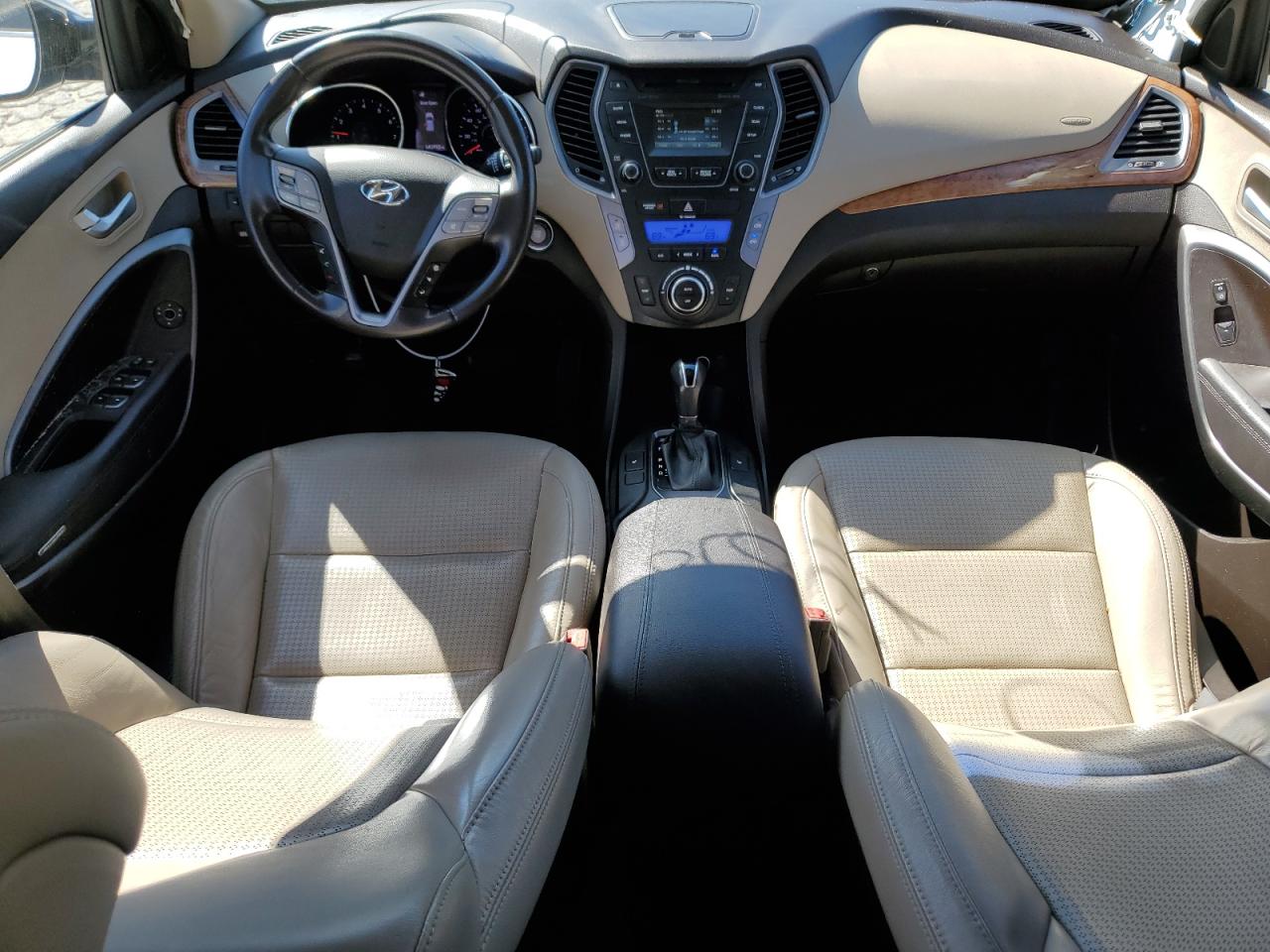2013 Hyundai Santa Fe VIN 5XYZU3LB2DG035858 Copart auction photo, side / front end damage thumbnail 8
