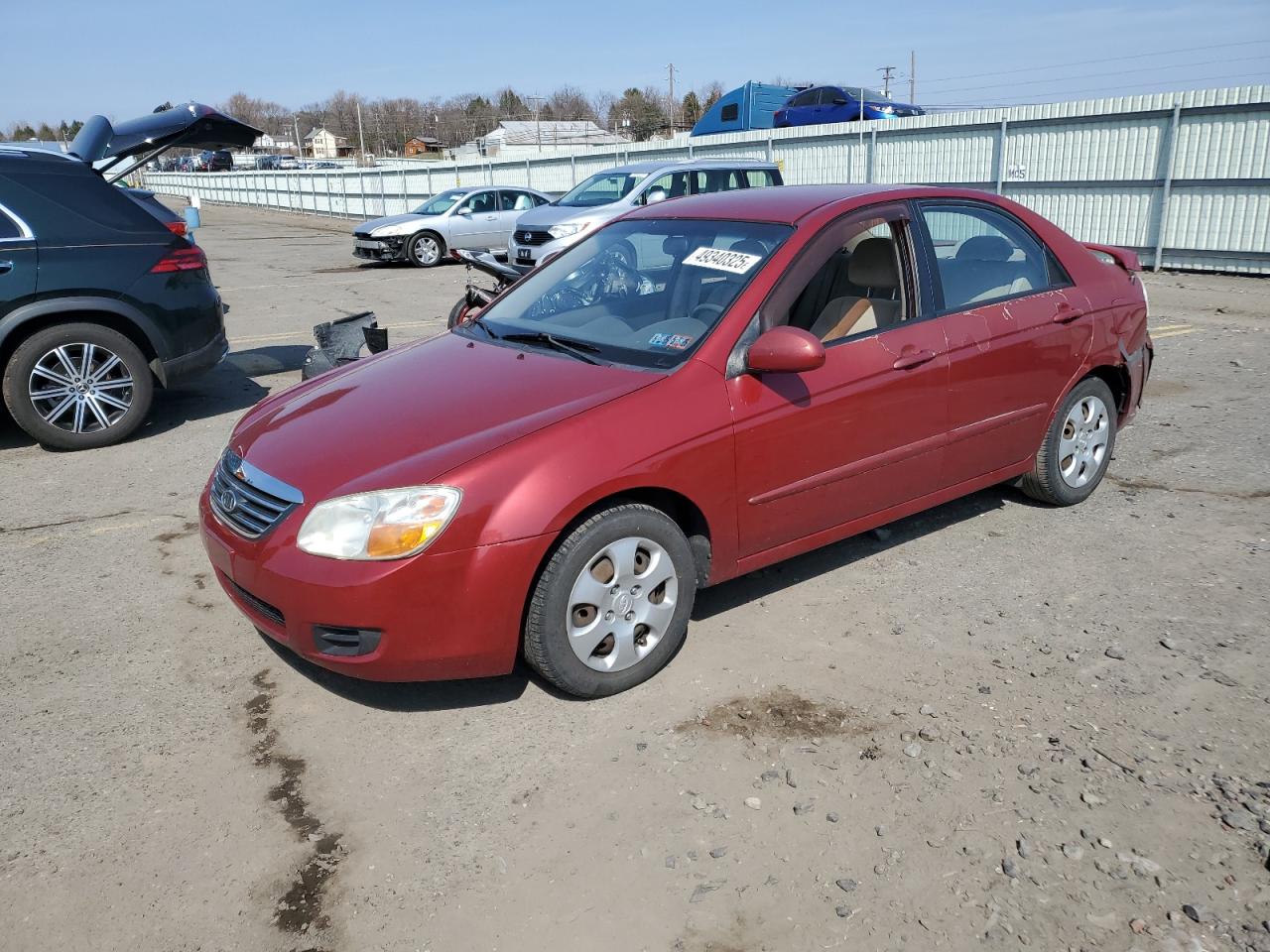 2008 KIA Spectra VIN KNAFE121X85533735 - Copart auction photo