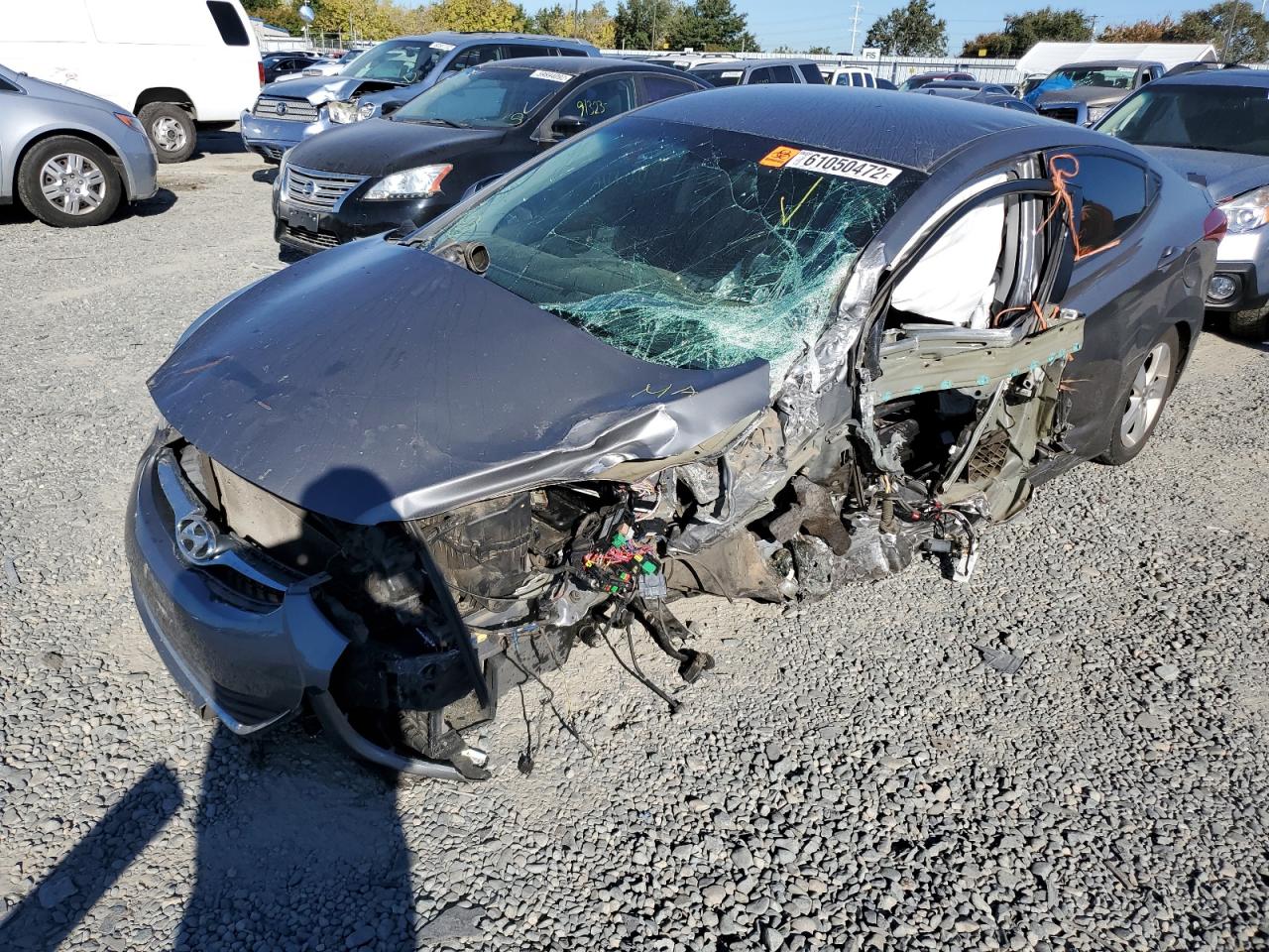 2013 Hyundai Elantra VIN 5NPDH4AEXDH381389 Copart auction photo, all over damage thumbnail 9