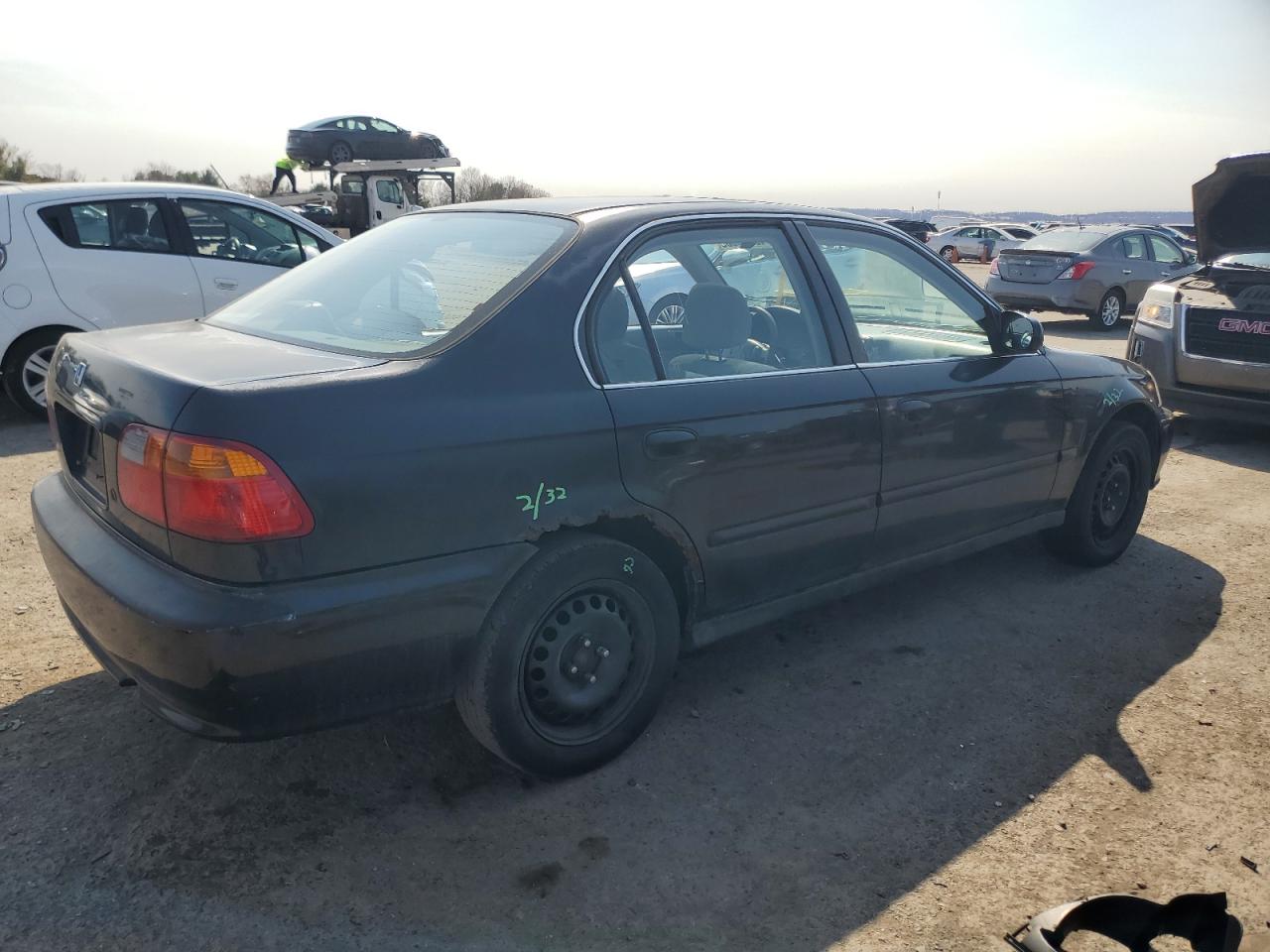 1999 Honda Civic VIN 2HGEJ6576XH502207 Copart auction photo, front end / rear end damage thumbnail 3