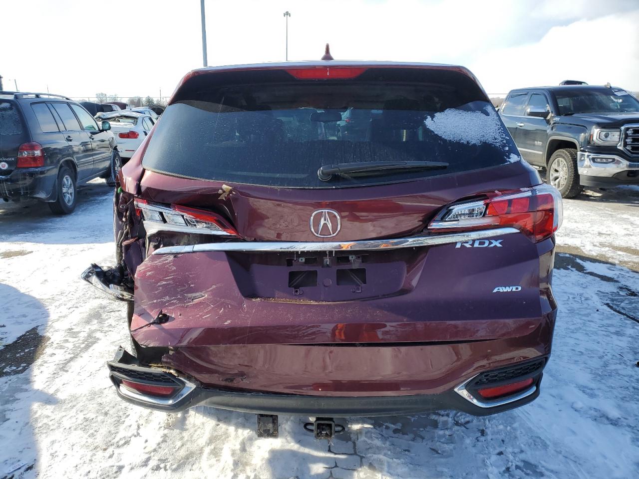 2016 Acura RDX VIN 5J8TB4H51GL002171 Copart auction photo, rear end damage thumbnail 6