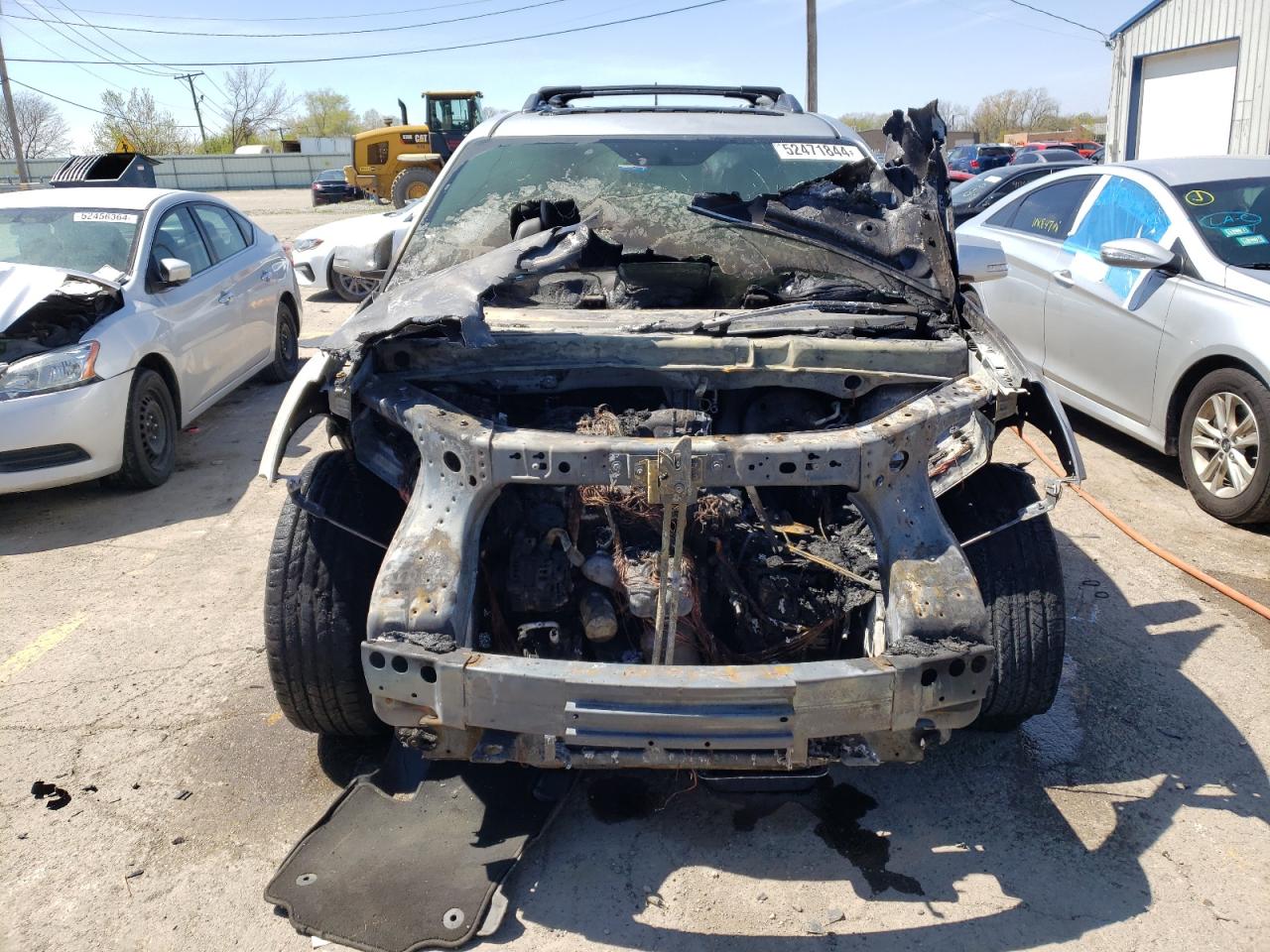 2011 GMC Acadia VIN 1GKKRRED8BJ376817 Copart auction photo, burn - engine damage thumbnail 5