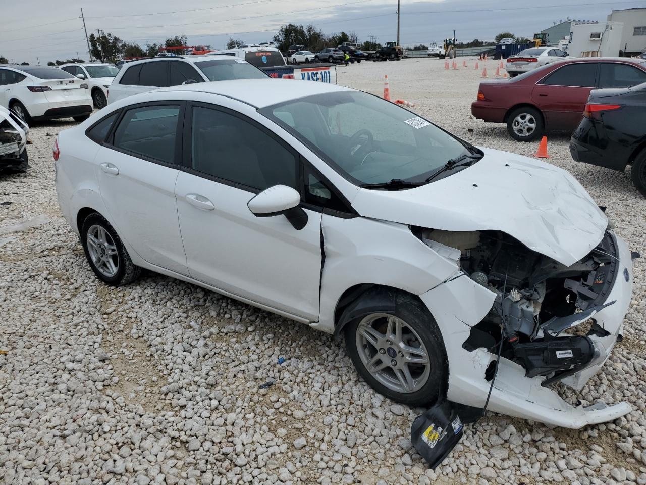 2017 Ford Fiesta VIN 3FADP4BJ1HM103825 Copart auction photo, front end damage thumbnail 4