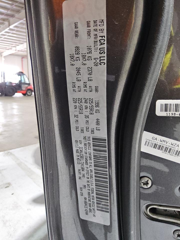 2020 Jeep Compass VIN 3C4NJCBB1LT241804 Copart auction photo, undercarriage damage thumbnail 13