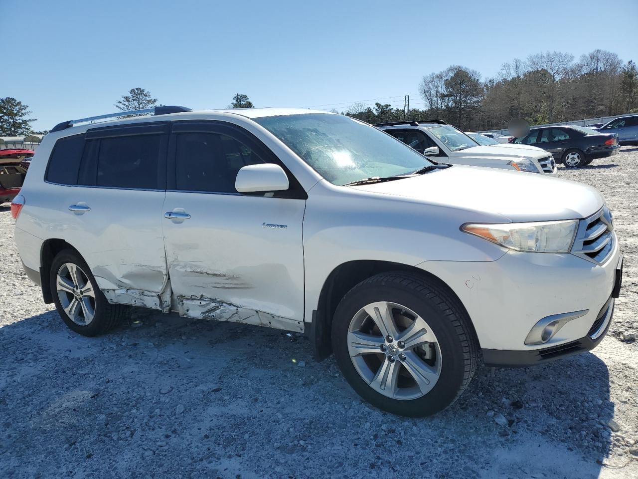 2013 Toyota Highlander VIN 5TDYK3EH7DS109622 Copart auction photo, side damage thumbnail 4