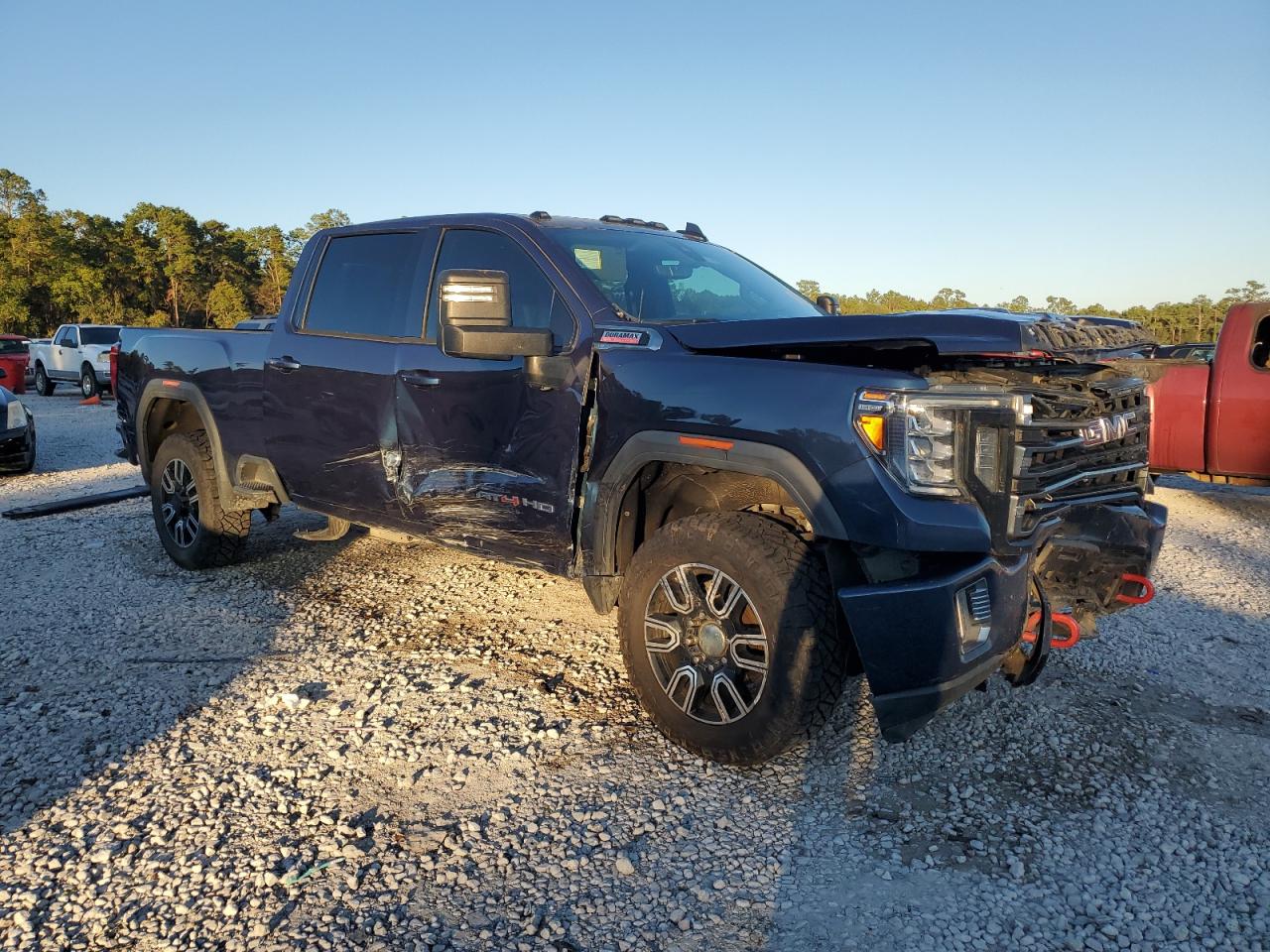 2020 GMC Sierra VIN 1GT49PEY5LF183640 Copart auction photo, front end / side damage thumbnail 4
