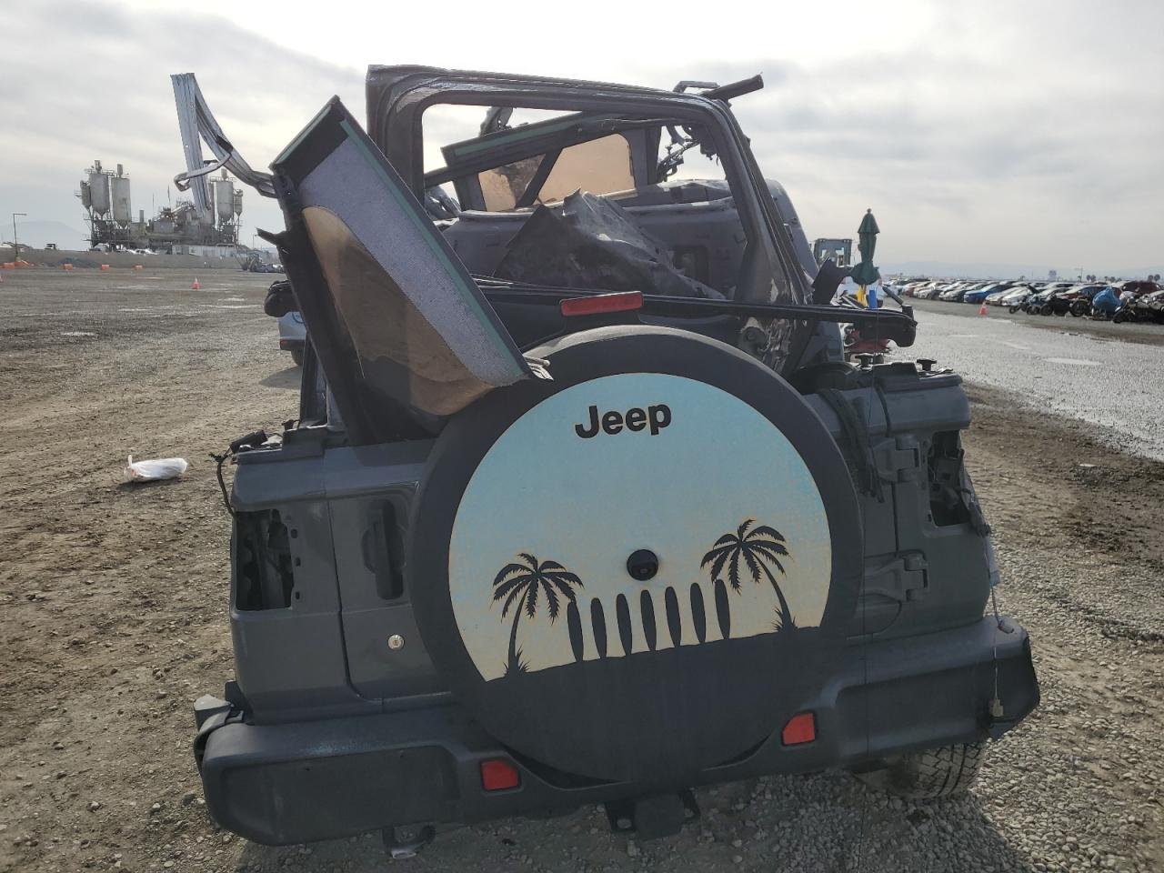 2019 Jeep Wrangler VIN 1C4HJXEN9KW519593 Copart auction photo, all over damage thumbnail 6