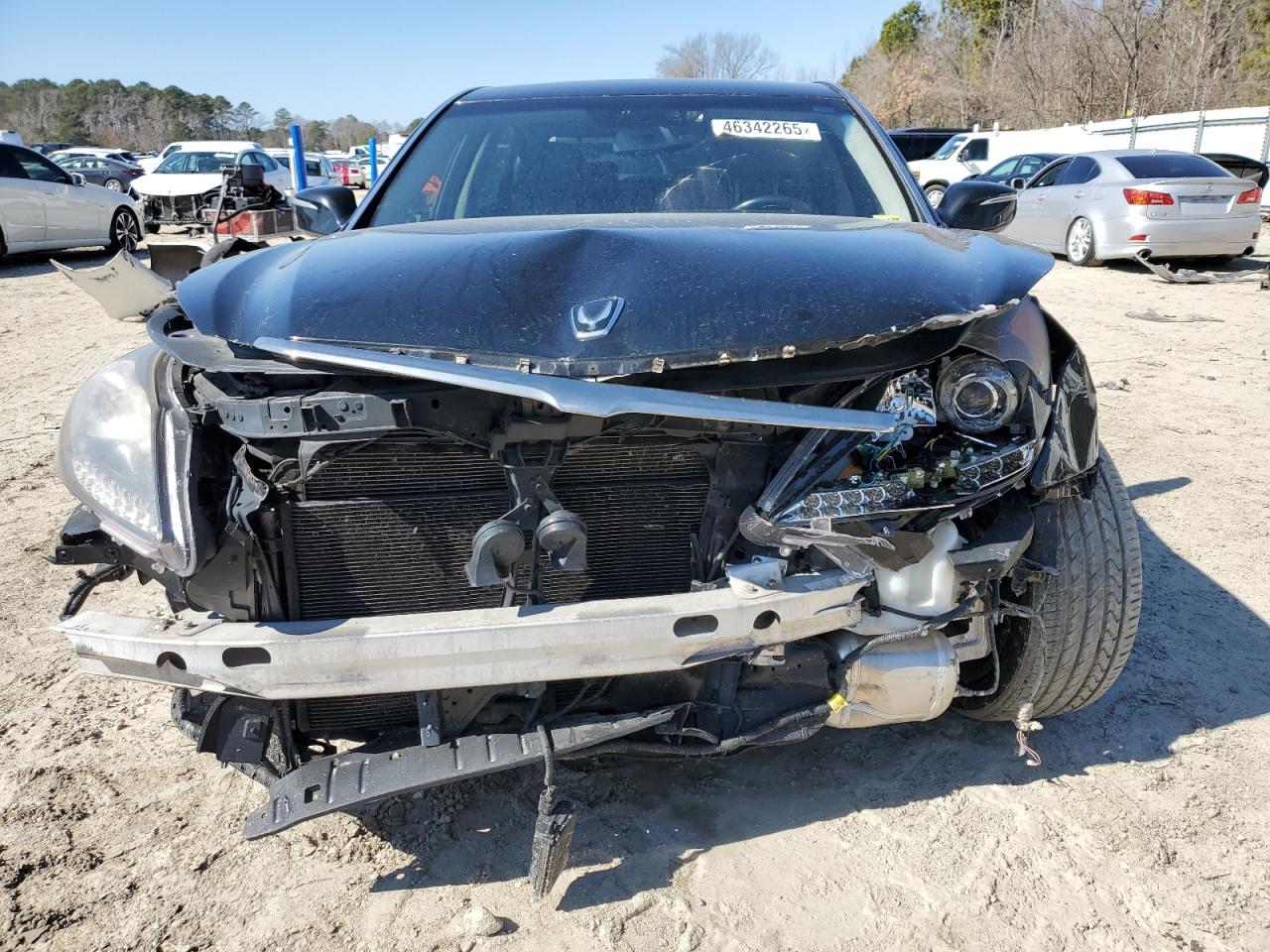 2014 Hyundai Equus VIN KMHGH4JH1EU089995 Copart auction photo, front end / minor dent/scratches damage thumbnail 5