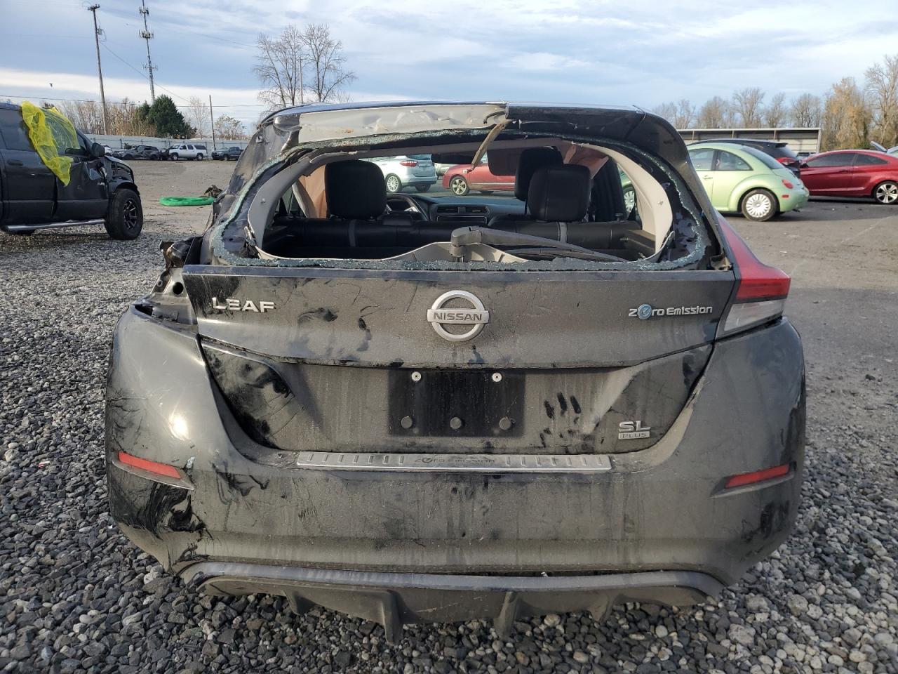 2019 Nissan Leaf VIN 1N4BZ1CP3KC320272 Copart auction photo, top/roof / all over damage thumbnail 6