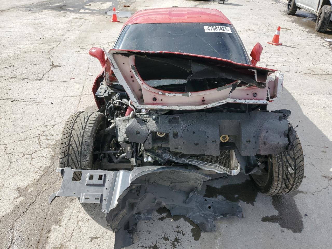 2008 Chevrolet Corvette VIN 1G1YY26W485113072 Copart auction photo, front end / side damage thumbnail 5