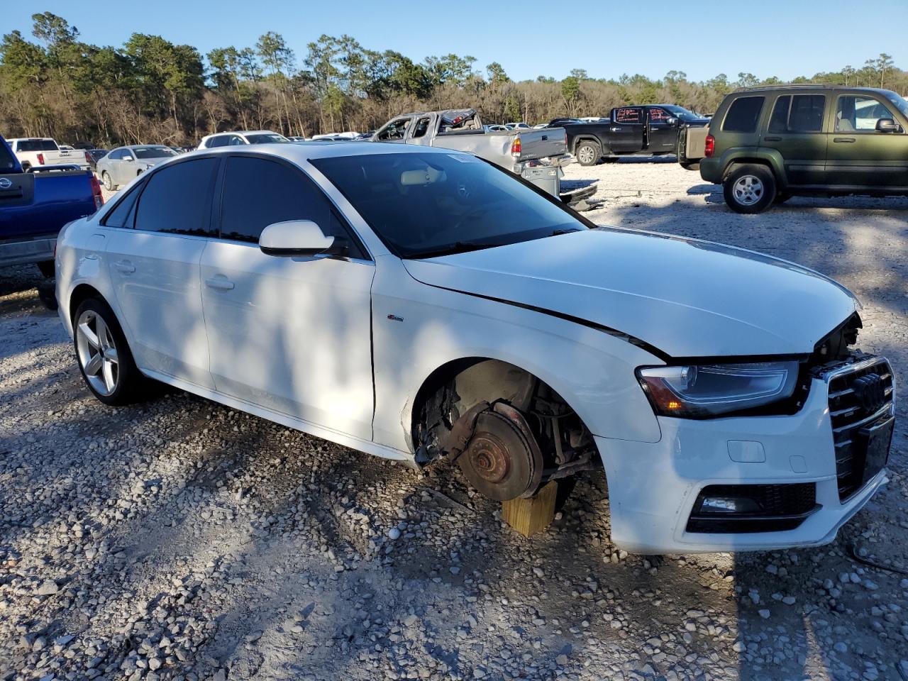 2014 Audi A4 VIN WAUBFAFL8EN017022 Copart auction photo, front end / minor dent/scratches damage thumbnail 4