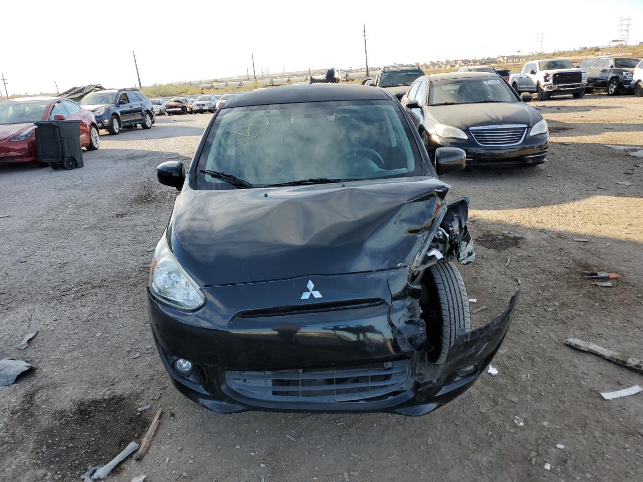 2015 Mitsubishi Mirage VIN ML32A3HJ9FH010124 Copart auction photo, front end / frame damage damage thumbnail 5