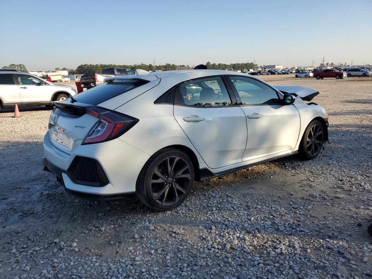 2018 Honda Civic VIN SHHFK7H42JU239314 Copart auction photo, front end / side damage thumbnail 3