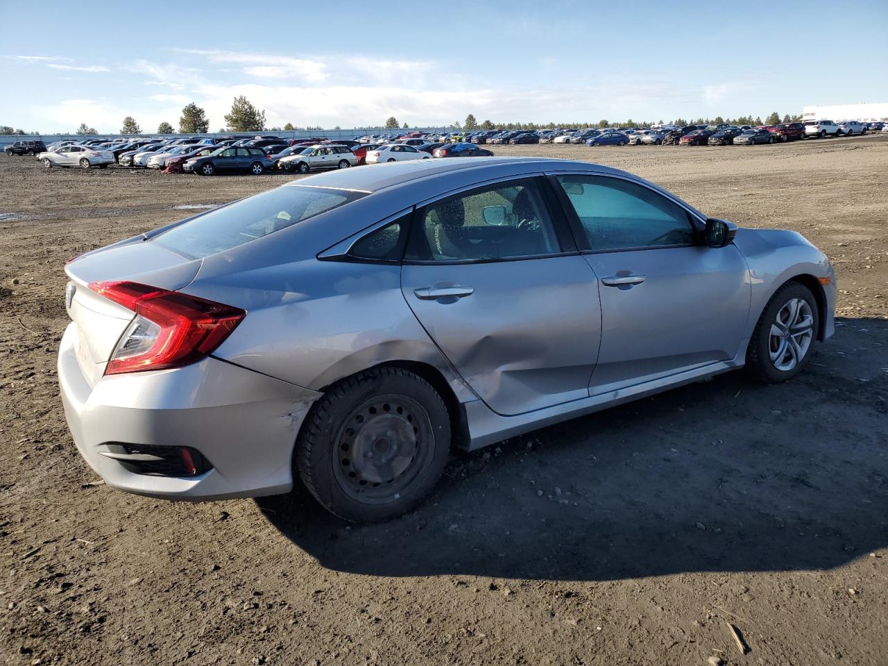 2018 Honda Civic VIN 2HGFC2F54JH546413 Copart auction photo, side damage thumbnail 3