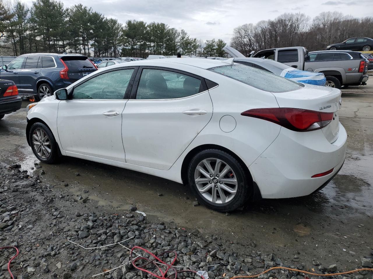 2015 Hyundai Elantra VIN 5NPDH4AE6FH587988 Copart auction photo, side / front end damage thumbnail 2